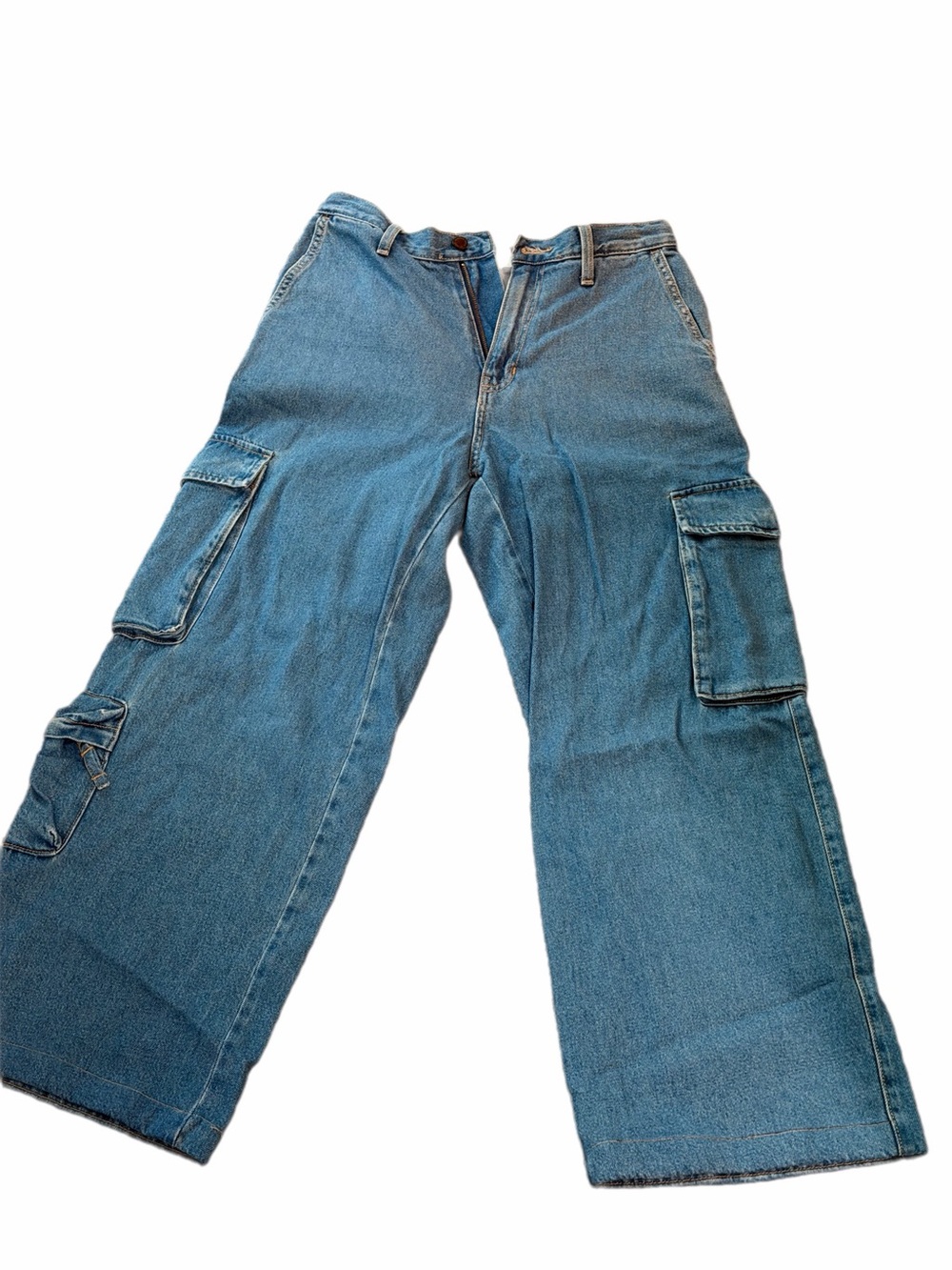Universal Thread Light Blue Wide-Leg Cargo Jeans - Picture 2 of 5